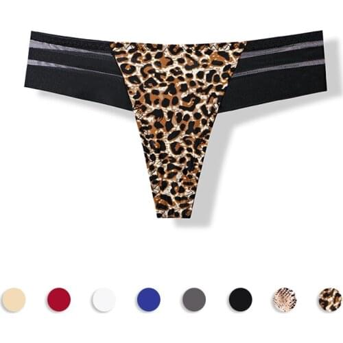 1pcs Womens Panties Summer Underwear Lingerie For Lady Tangas Panties Female Thongs Ice Slik Sport Seamless Underwear For Women