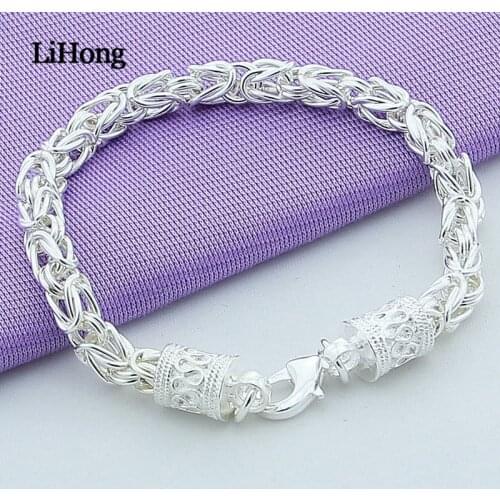 New 925 Sterling Silver Bracelet Faucet Bracelet Charm Jewelry Woman & Men Bracelet Wedding Wedding Jewelry Gift