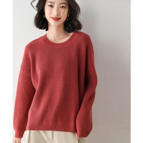 Adishree 2021 woman winter 100% Cashmere sweaters and autumn knitted Pullovers High Quality Warm Female thickening O-neck