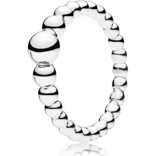 Genuine 925 Sterling Silver Pandora Ring Of Beads Ring For Women Wedding Party Gift Fine Jewelry