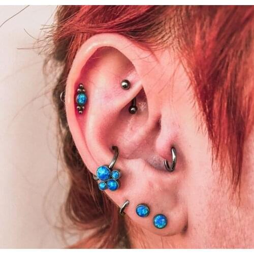 1pc 16G Surgical Steel Labret Ring Lip Piercing Ear Cartilage Earrings Septum Clicker Piercing Ombligo Ear Piercing Body Jewelry