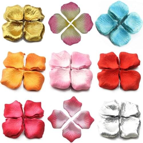 1000 Pcs Wedding Scatter Confetti Table Party Silk Fake Rose Flower Petals