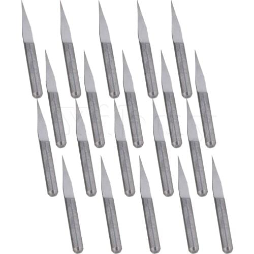 20 x Silver Carbide PCB Board 0.1MM 10 Degree Engraving Bit for CNC Tool