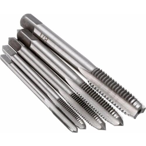 5pcs HSS Machine Screw Thread Tap Drill Metric Plug Tap Drill Hand Tapper Set Kit Screw Thread Tap Drill M3 M4 M5 M6 M8