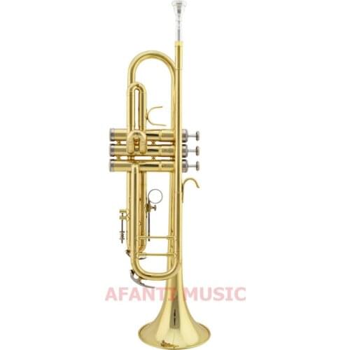 Afanti Music Bb tone / Yellow Brass / Gold Lacquer Trumpet (ATP-118)