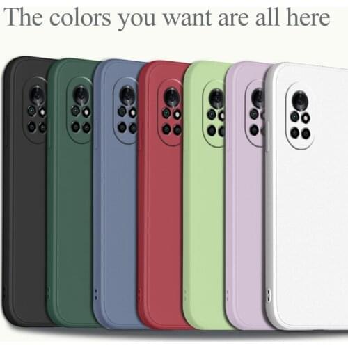 Solid Color Phone Case For Huawei Nova8 8Pro 8SE Nova 7 7Pro 7SE 6 6se 5 5Pro 5Z 5I 5Ipro 5T 4 4E Liquid Silicone Cover