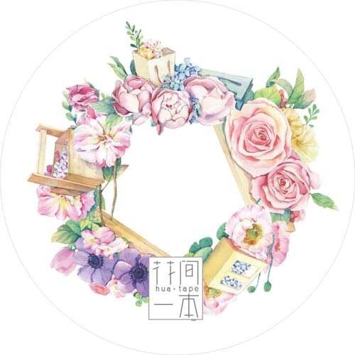 10 Meter Washi Wood Flowers Tape Material Journal Diary Sticker