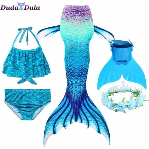 Children Swimsuit Kids mermaid tail swimmable bikini Girls Mermaid swimsuit Mermaid Tail with Fin Monofin Swimsuit For Girls