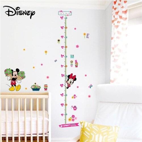 Disney Mickey Minnie flower decoration height stickers childrens room classroom kindergarten decoration removable stickers