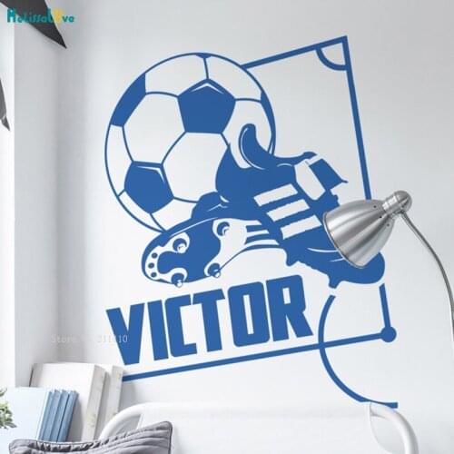 Football Boots Wall Sticker Victor Home Decoration For Kids Boys Room Art Murals Vinyl Unique Gift Removable YT3181
