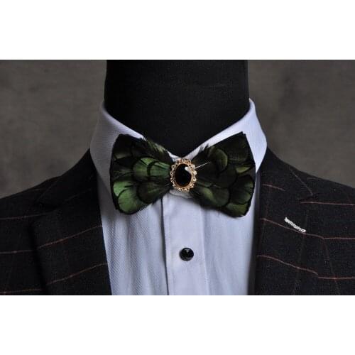 New Free Shipping fashion male MENS British women dress Korean GROOM WEDDING BOW business gift handmade feather tie Headdress