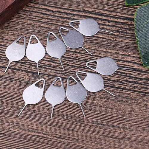 10pcs/set for Sim Card Tray Removal Eject Pin Key Tool Stainless Steel Needle for iPhone iPad Samsung for Huawei xiaomi