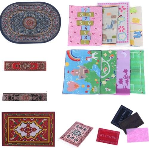 1/12 Scale New Area Rug/Carpet/Mat Floor Coverings for Dolls House Any Rooms Miniature Accessories Dollhouse Furniture Decor