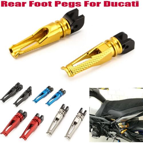 Motorcycle CNC Rear Foot Pedals Footrest Passenger Footpegs for DUCATI Panigale 1098/1198/1199/1299/959/899/S/R Streetfighter