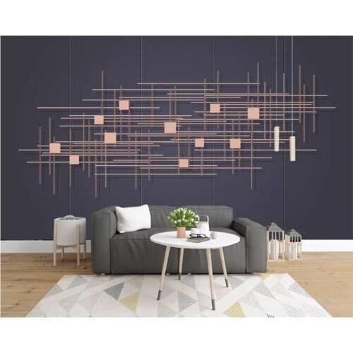 Beibehang Custom wallpaper mural Nordic 3D abstract metal box mural background wall living room bedroom decorative painting