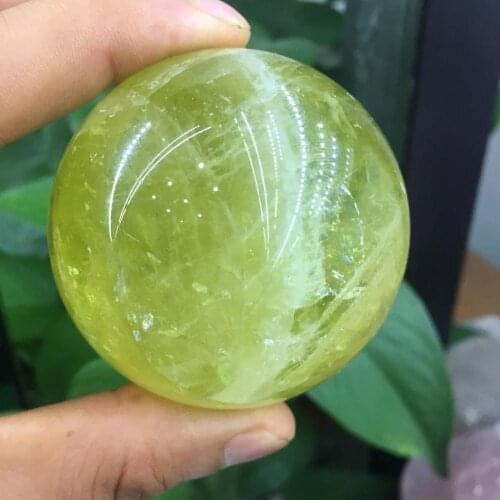 Natural yellow crystal ball is suitable for home decoration 48-50MM