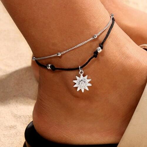 New Vintage Anklet Fashion Anklets For Women 1pcs Multilayers Adjustable Anklet 2020 Bracelet On Leg Foot Beach Jewelry
