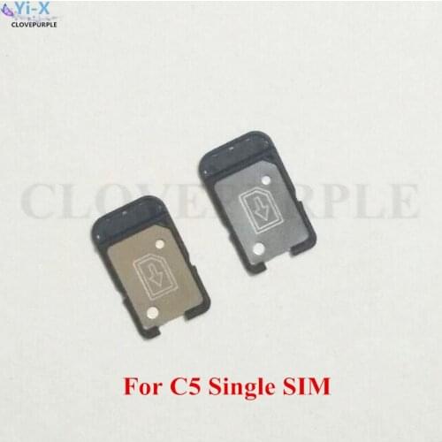 Wholesale Price 30PCS/Lot Single SIM Card Tray Slot Holder Adapter for Sony Xperia C5 Phone Replacement Repair Parts
