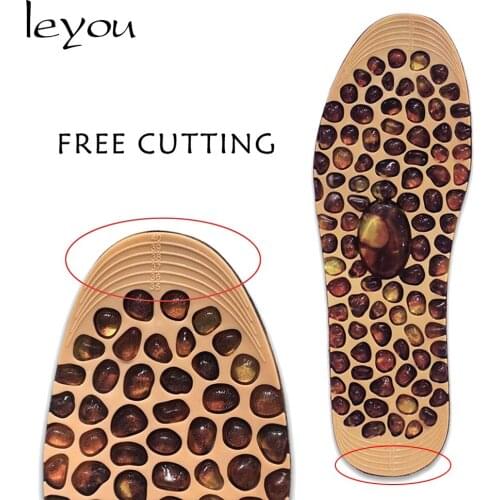 Leyou Foot Massage Insole Orthopedic Insoles For Shoes Pebble Therapy Insoles Pad