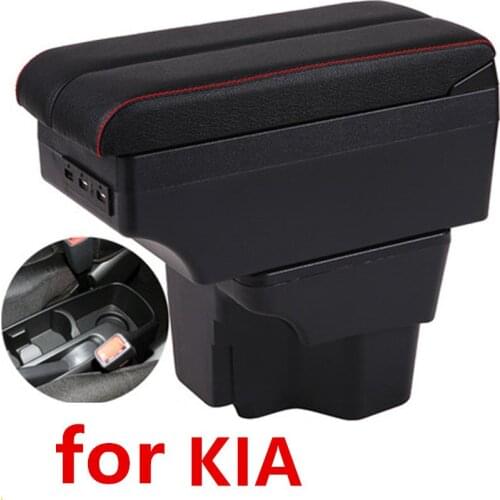 For Kia Rio III armrest box Kia Rio 3 central Store content box cup holder 2012-2016 Automotive retrofit accessories