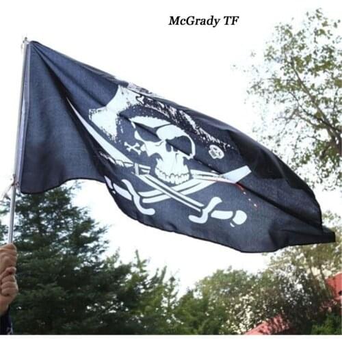 Skull Headband Crossbones Pirates Flag Jolly Roger Roger Hanging With Grommet For Ktv Bar Home Praty Decoration Drop Shipping