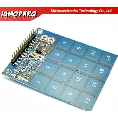 1pcs 16 Way XD-62B TTP229 Capactive Touch Switch Digital Sensor IC Module Board Plate 49.3mm*64.5mm