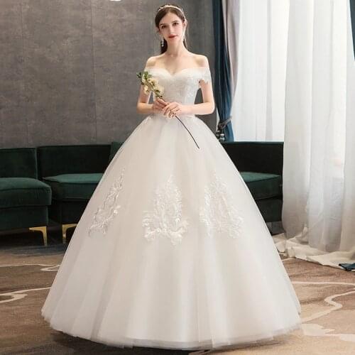 Wedding Dress 2019 New Bride Luxury Princess Dream Retro Wedding Dresses Lace Up Ball Gowns Dresses