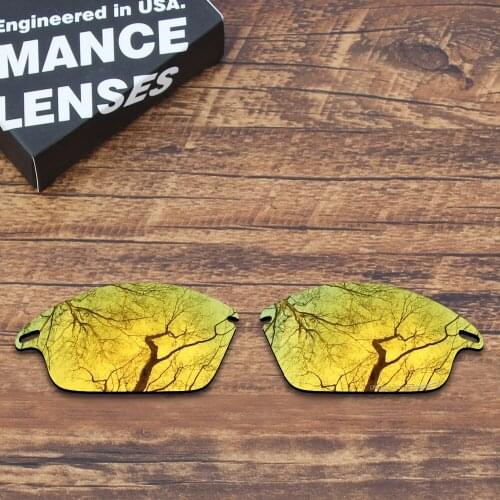 ToughAsNails Resist Seawater Corrosion Polarized Replacement Lenses for Oakley Flak Jacket Sunglasses Gold Mirrored (Lens Only)