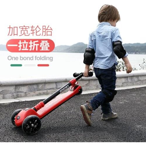 Children 2-3-6 Years Old Tricycle Flash Skating Dray Children Three Wheels Balance Car Baby Scooter Roller Pulley