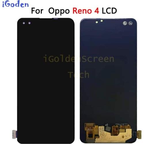 OLED For Oppo Reno 4 LCD Display With Touch Panel Screen Digitizer Assembly For oppo reno4 display CPH2113 lcd touch panel