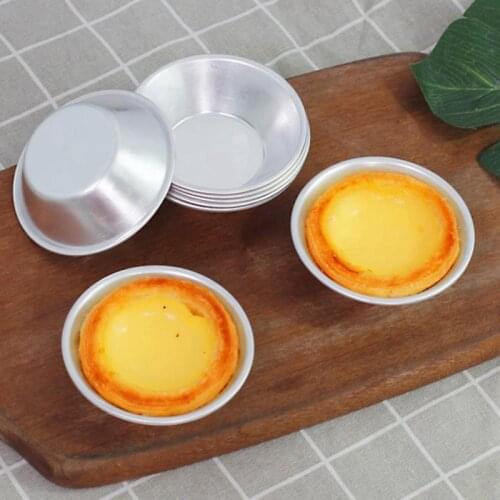 1pc Creative Egg Tart Mold Aluminum Alloy Reusable Egg Tart Mould Cookie Mold For Baking DIY Baking Tools Accessories