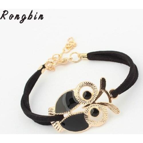 2017 Vintage Owl Bracelet Womens Wrap Bracelet Girls bracelet femme homme pulseira masculina pulsera ancla Men Jewelry Famous