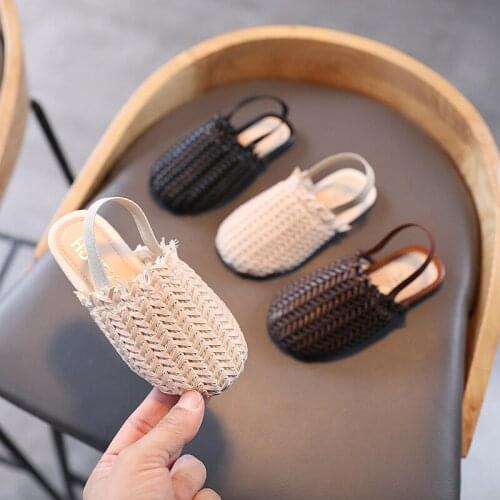 2021 Sandals Korean Girl Woven Sandals Children Retro Footwear Casual Shoes Children Shoes Sandals And Slippers