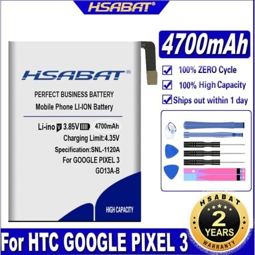 HSABAT G013A-B 4200mAh Battery for HTC GOOGLE PIXEL 3 G013B G013A Batteries