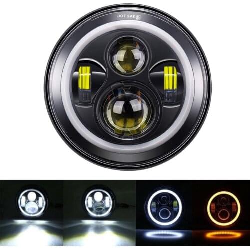 1PC H4 Car Running Lights 60W 7inch LED Headlight Car Accessories for Lada Niva 4X4 Suzuki Samurai