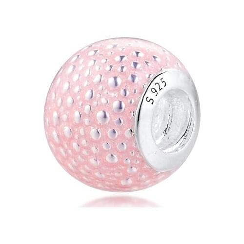 Beads 925 Sterling Silver Pink Enchantment Charm for Jewelry Making Fit Charms Bracelets DIY for Women Gift 02702A
