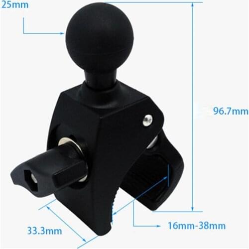 Motorcycle Tough-Claw Quick Release Clamping Base with 1 inch Ball