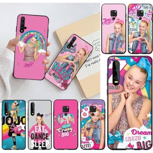 CUTEWANAN JoJo Siwa Bow Joelle Joanie Black Soft Phone Case for Huawei P40 P30 P20 lite Pro Mate 30 20 Pro P Smart 2019 prime