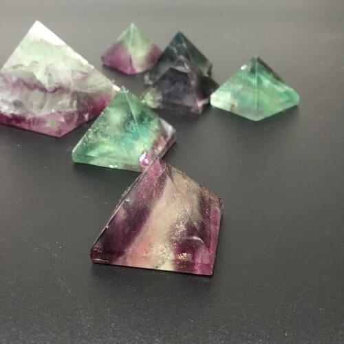 Pure natural crystal pyramid colorful fluorite pyramid green blue purple fluorite tower decoration wholesale