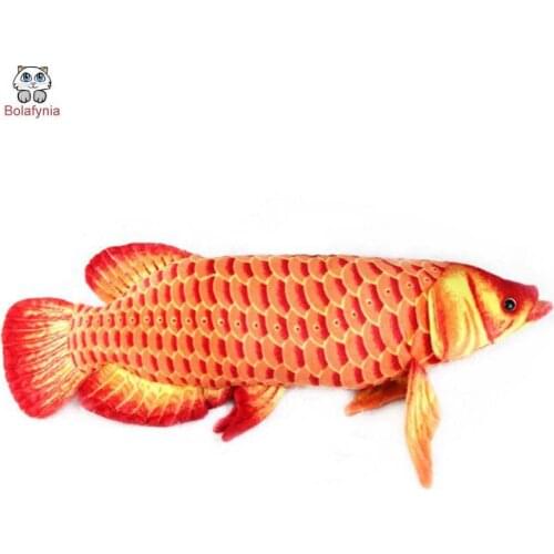 BOLAFYNIA Children Plush Stuffed Toy simulation fish two colors Baby Kids Toy for Christmas Birthday Gift 60cm