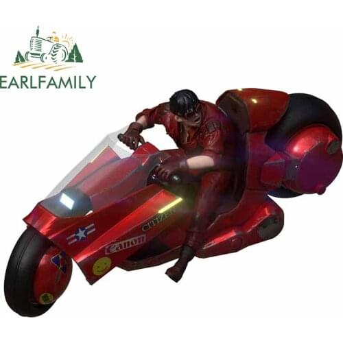 EARLFAMILY 13cm x 9.8cm for Akira Junichiro Kanada Motorcycle Car Sticker Waterproof Laotop Decal Surfboard Cartoon Decoration