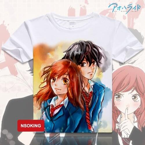 Ao Haru Ride T-shirt Anime Carita Pintada Yoshioka Futaba Mabuchi Kou CosplayFashion Men Women Tops Tees
