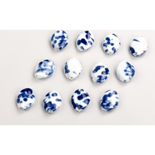 27#10pcs Rhombus Special Color Shape Ceramic Beads For Necklace Jewery Marking Wholesale