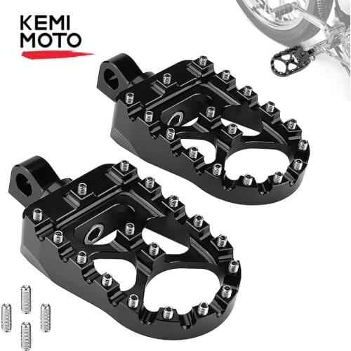 For Harley CNC Wide Fat Foot Pegs Dyna Sportster Fat boy Iron 883 Softail Street Glide 360° Rotating MX Chopper Bobber Footpegs