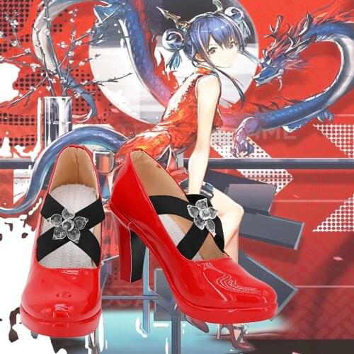 Arknights Chen Sir Cosplay Shoes Red Boots Anime Halloween Carnival Cosplay Accessories Custom Made