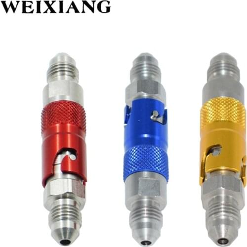 Stainless Steel Motorcycle AN3 3AN Front Brake Fluid Quick Removal Cover Brake Line Disconnect Fitting Dry Break Coupling