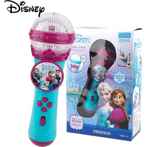 Disney Elsa Anna Olaf Singing Microphone Girls Princess Frozen 2 Singing Music Amplified Baby K Song Girl Toys For Childrens