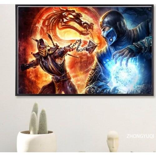 Mortal Kombat Figure Sega Canvas Art Print Painting Poster Wall Pictures For Living Room Home Decoration Decor No Frame