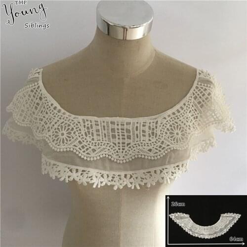 New arrive Embroidery Lace collar Organza Hollow out Applique DIY Trim Sewing Neckline Fabric Craft Clothing Accessories YL1715
