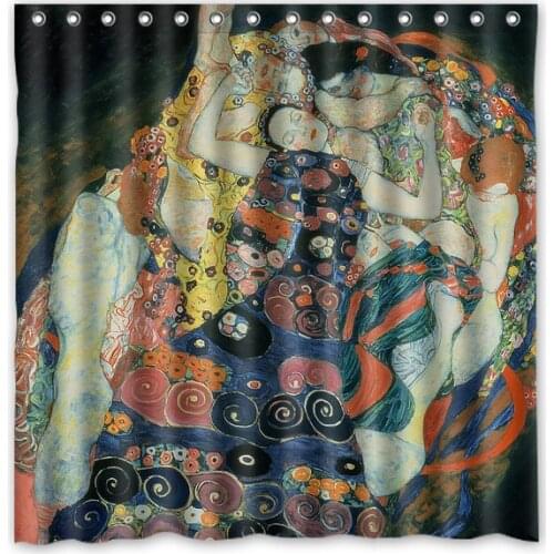 Novelty Bathroom Products!Gustav Klimt painting Printed Waterproof Polyester Shower Curtain/Bath Curtain( 180X180CM)
